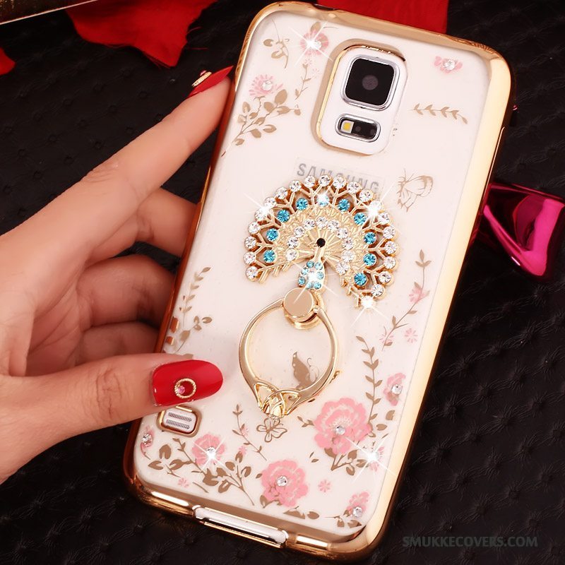 Etui Samsung Galaxy S5 Cartoon Trend Guld, Cover Samsung Galaxy S5 Blød Telefon