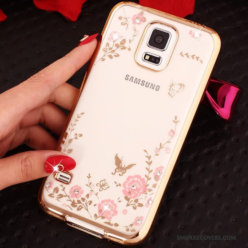 Etui Samsung Galaxy S5 Cartoon Trend Guld, Cover Samsung Galaxy S5 Blød Telefon