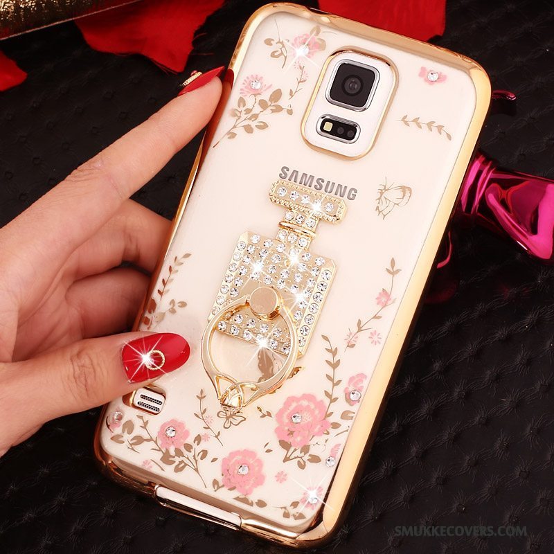 Etui Samsung Galaxy S5 Cartoon Trend Guld, Cover Samsung Galaxy S5 Blød Telefon