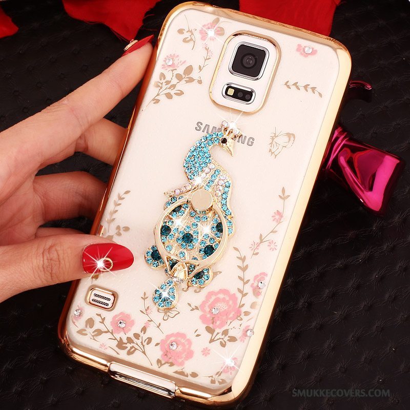 Etui Samsung Galaxy S5 Cartoon Trend Guld, Cover Samsung Galaxy S5 Blød Telefon