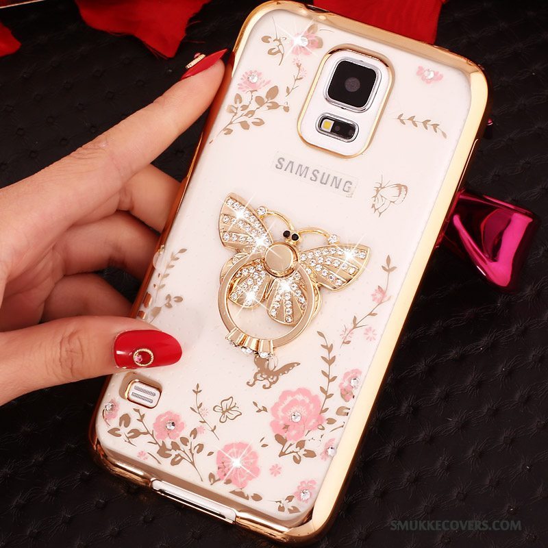 Etui Samsung Galaxy S5 Cartoon Trend Guld, Cover Samsung Galaxy S5 Blød Telefon