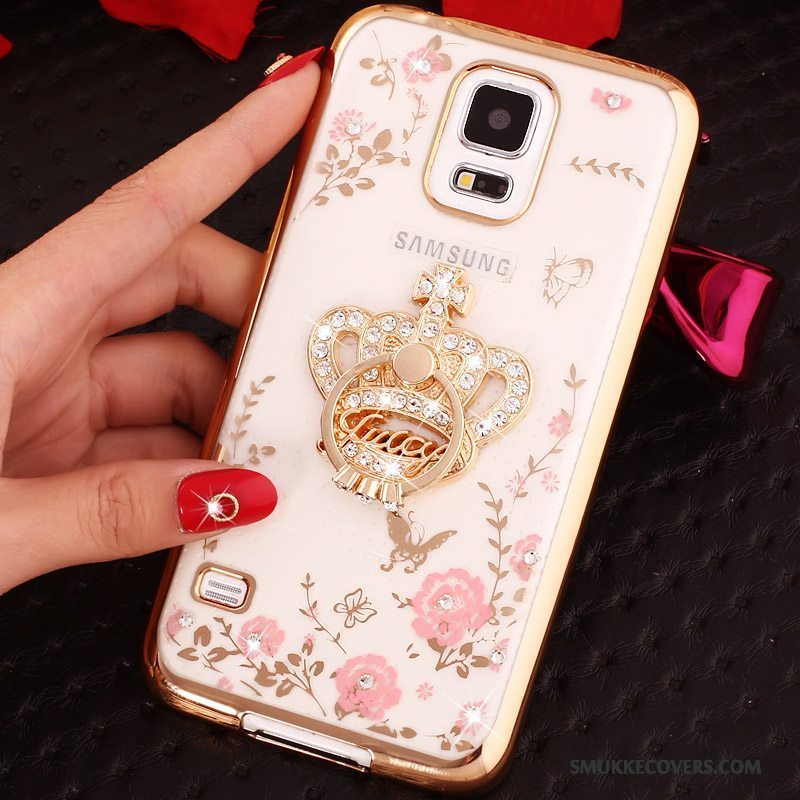 Etui Samsung Galaxy S5 Cartoon Trend Guld, Cover Samsung Galaxy S5 Blød Telefon