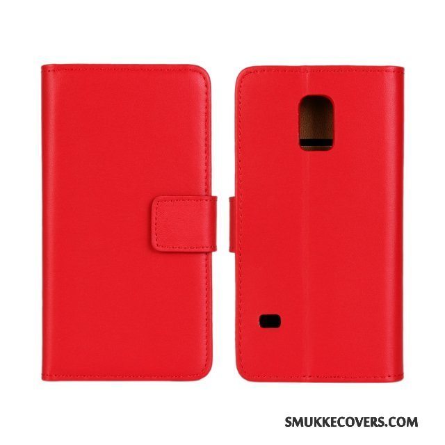 Etui Samsung Galaxy S5 Læder Rød Telefon, Cover Samsung Galaxy S5 Beskyttelse