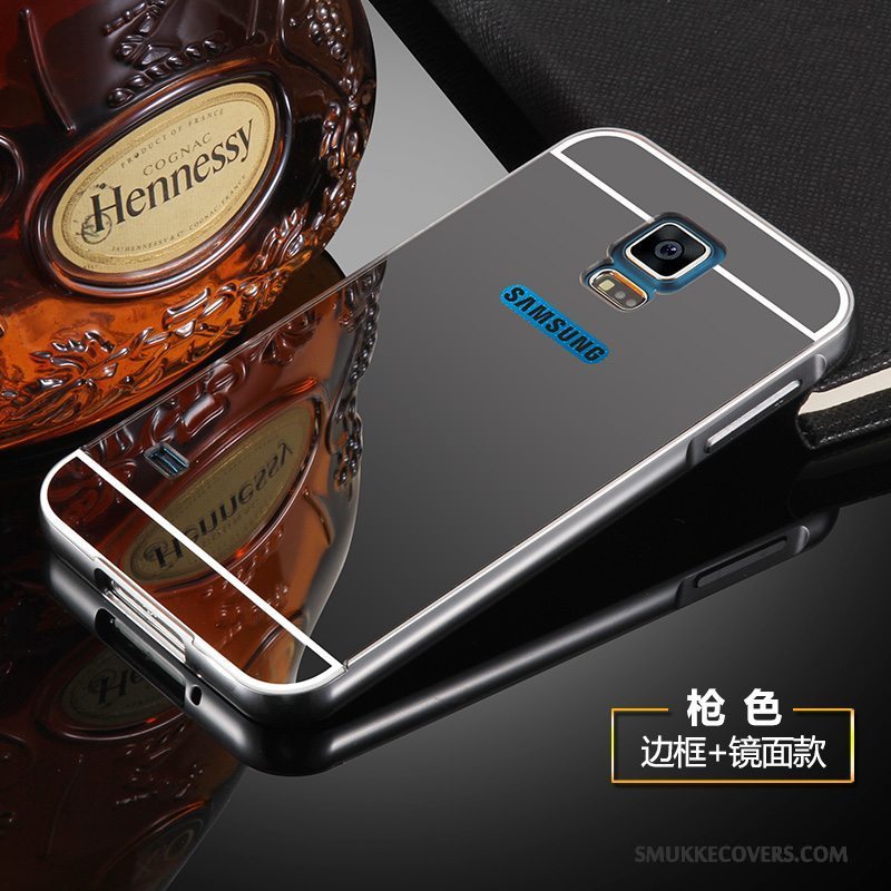 Etui Samsung Galaxy S5 Metal Ramme Bagdæksel, Cover Samsung Galaxy S5 Beskyttelse Sølv