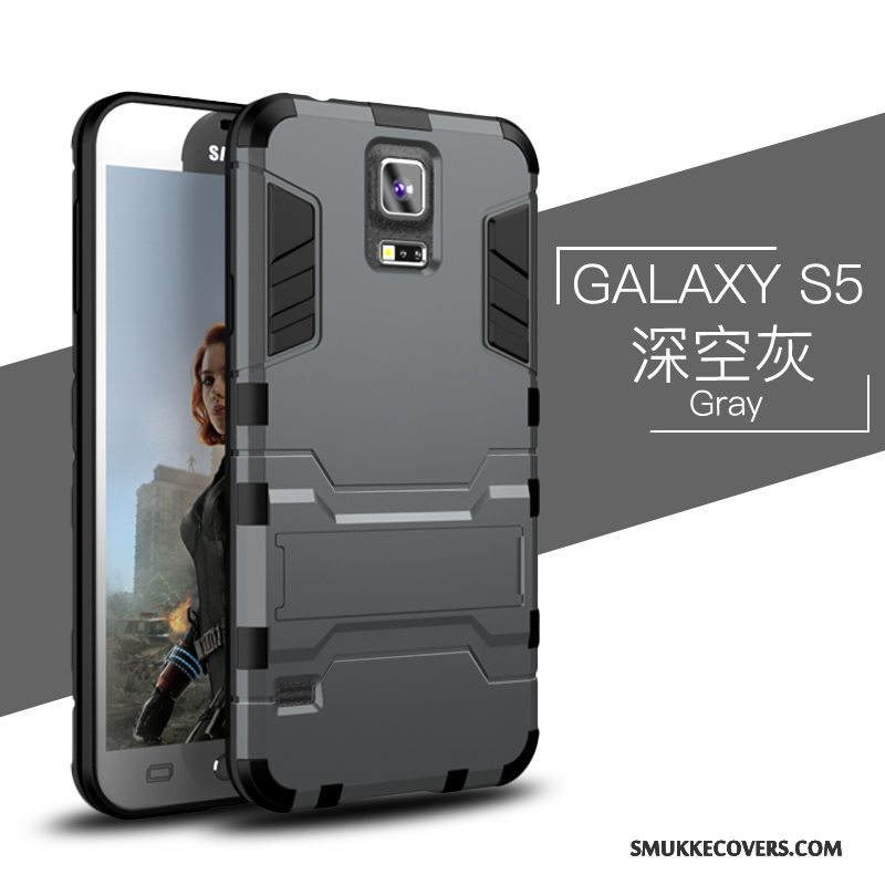 Etui Samsung Galaxy S5 Tasker Anti-fald Trend, Cover Samsung Galaxy S5 Kreativ Telefonrød