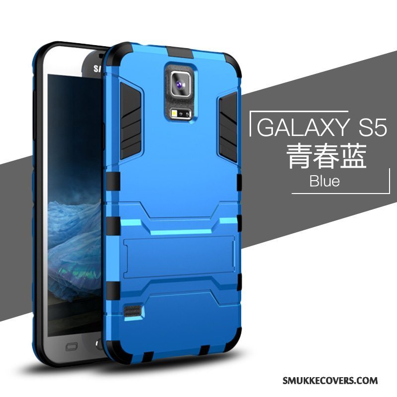 Etui Samsung Galaxy S5 Tasker Anti-fald Trend, Cover Samsung Galaxy S5 Kreativ Telefonrød