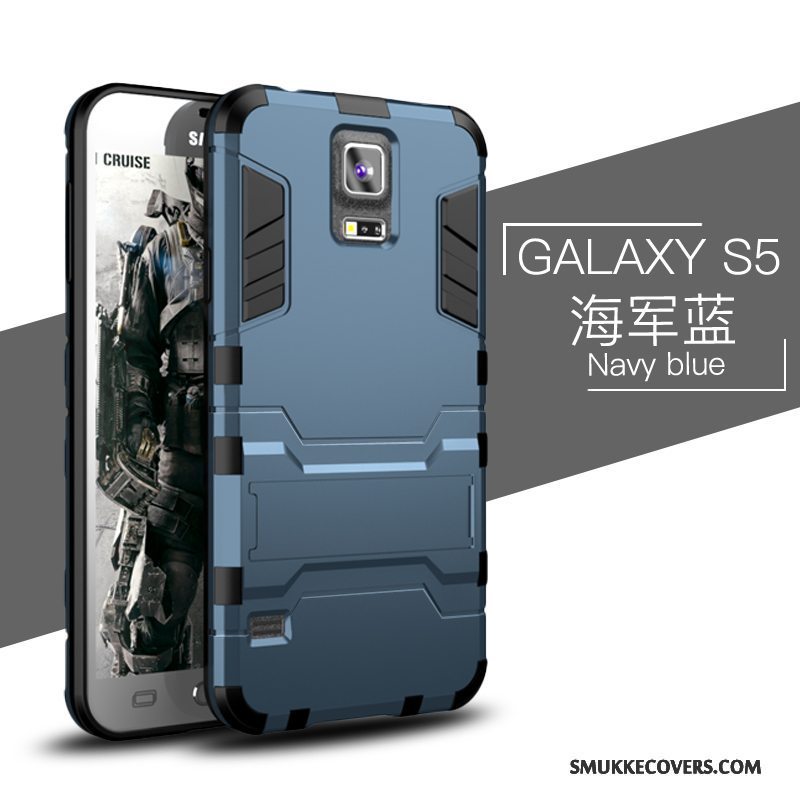 Etui Samsung Galaxy S5 Tasker Anti-fald Trend, Cover Samsung Galaxy S5 Kreativ Telefonrød