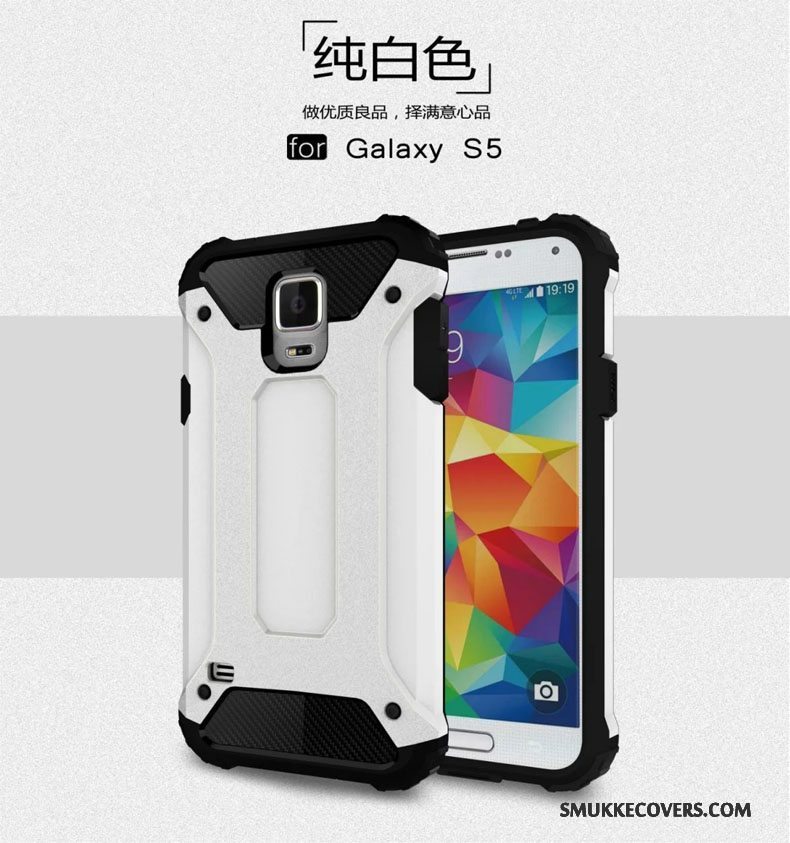 Etui Samsung Galaxy S5 Tasker Gasbag Tre Forsvar, Cover Samsung Galaxy S5 Silikone Telefonsølv