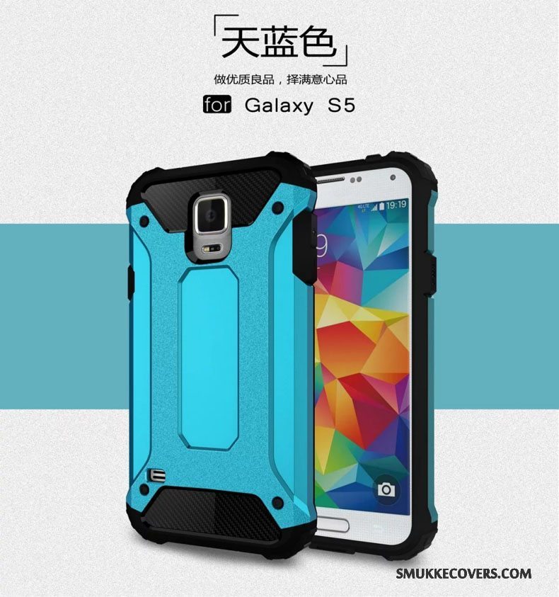 Etui Samsung Galaxy S5 Tasker Gasbag Tre Forsvar, Cover Samsung Galaxy S5 Silikone Telefonsølv