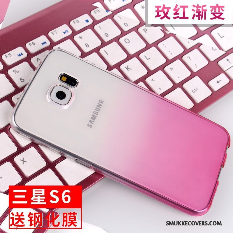 Etui Samsung Galaxy S6 Beskyttelse Blå Tynd, Cover Samsung Galaxy S6 Blød Gennemsigtig Telefon