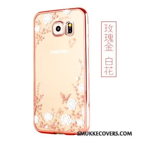 Etui Samsung Galaxy S6 Blød Guld Spænde, Cover Samsung Galaxy S6 Beskyttelse Ring Telefon