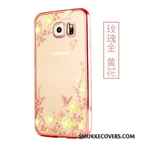 Etui Samsung Galaxy S6 Blød Guld Spænde, Cover Samsung Galaxy S6 Beskyttelse Ring Telefon