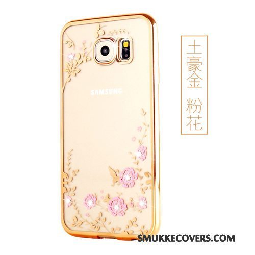 Etui Samsung Galaxy S6 Blød Guld Spænde, Cover Samsung Galaxy S6 Beskyttelse Ring Telefon