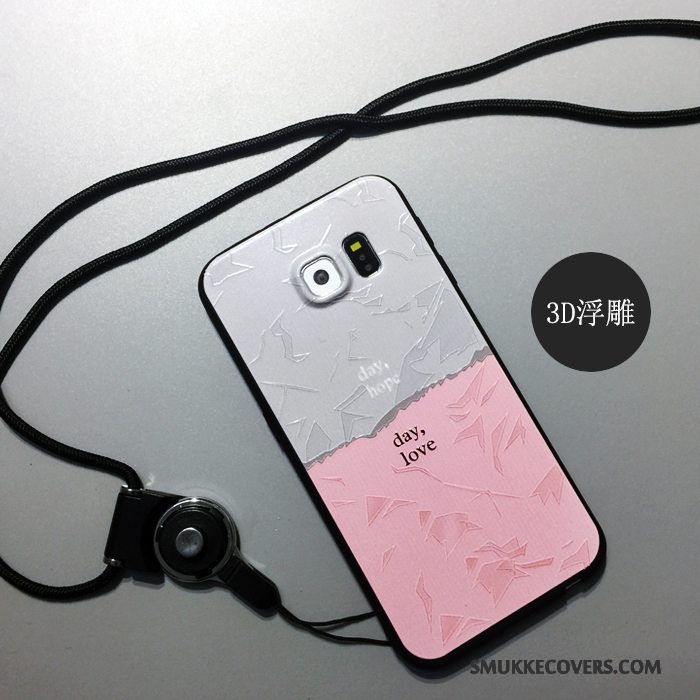 Etui Samsung Galaxy S6 Blød Hængende Ornamenter Telefon, Cover Samsung Galaxy S6 Silikone Anti-fald Ramme