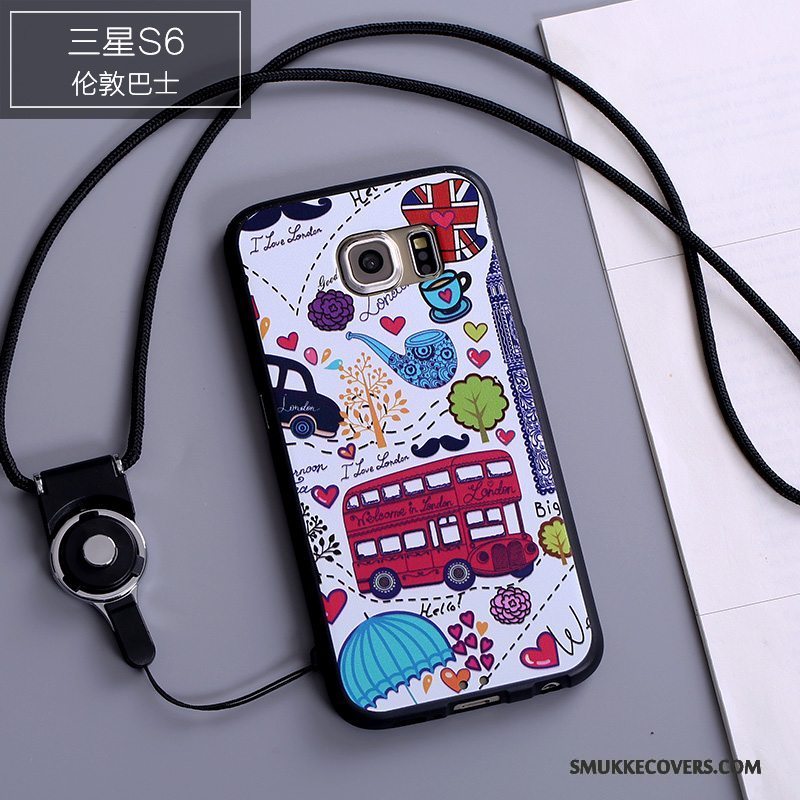 Etui Samsung Galaxy S6 Cartoon Af Personlighed Anti-fald, Cover Samsung Galaxy S6 Silikone Hængende Ornamenter Telefon