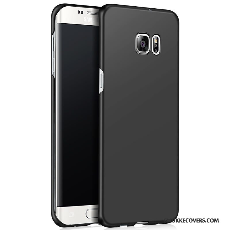 Etui Samsung Galaxy S6 Edge Beskyttelse Cyan Nubuck, Cover Samsung Galaxy S6 Edge Simple Hård