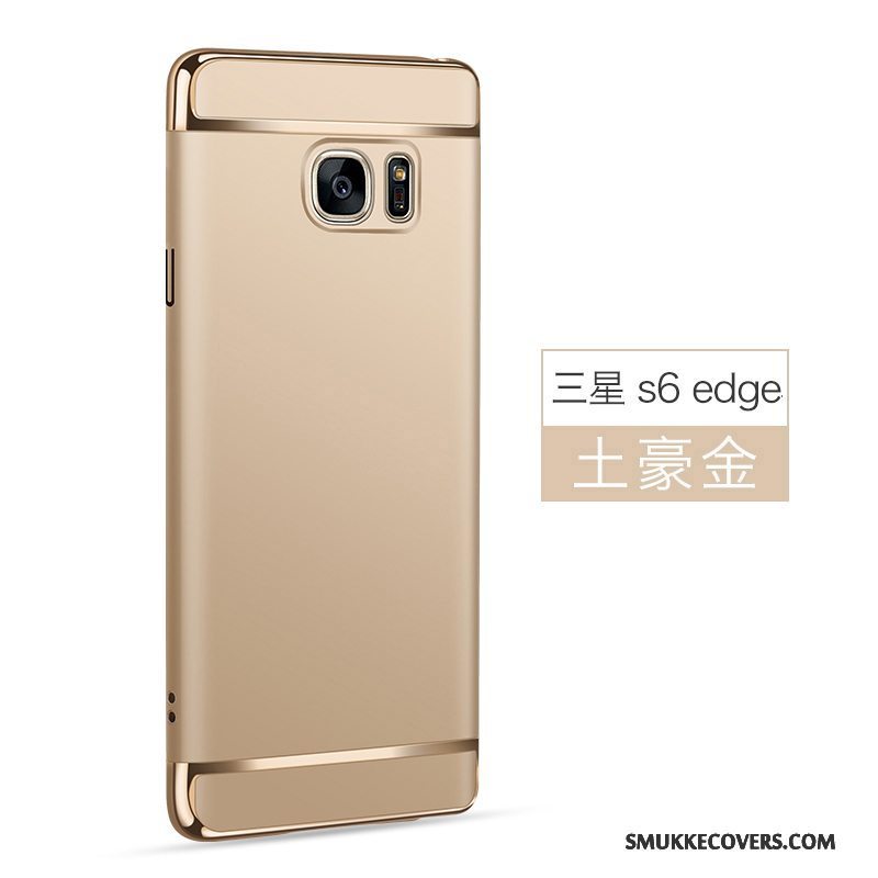 Etui Samsung Galaxy S6 Edge Beskyttelse Lyserød Hård, Cover Samsung Galaxy S6 Edge Nubuck Telefon