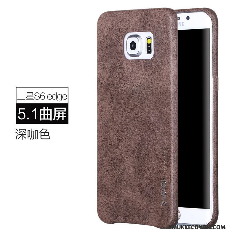 Etui Samsung Galaxy S6 Edge Beskyttelse Telefonbusiness, Cover Samsung Galaxy S6 Edge Læder Anti-fald