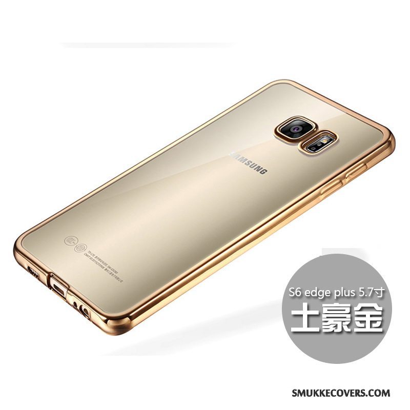 Etui Samsung Galaxy S6 Edge + Blød Guld Tynd, Cover Samsung Galaxy S6 Edge + Silikone Telefonanti-fald