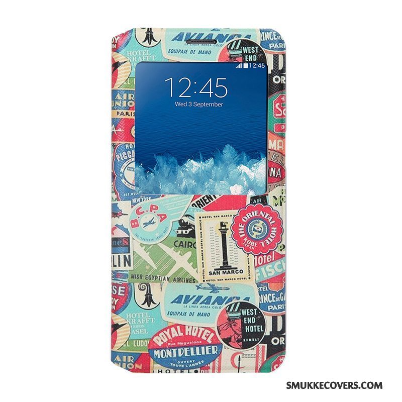 Etui Samsung Galaxy S6 Edge + Blød Rød Åbn Vindue, Cover Samsung Galaxy S6 Edge + Beskyttelse Telefonlyse