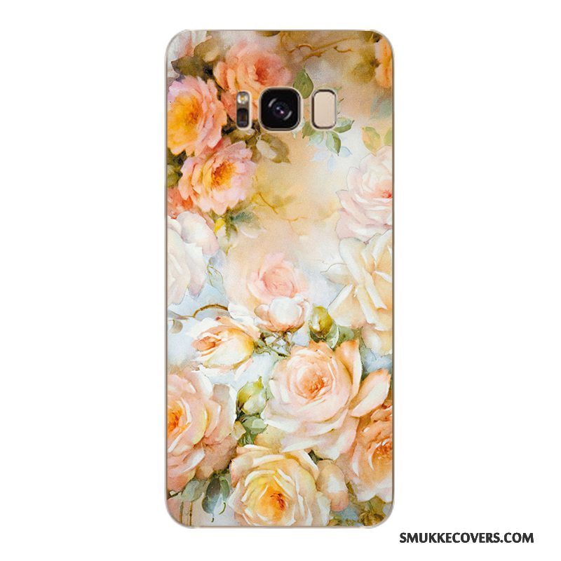 Etui Samsung Galaxy S6 Edge + Blød Trendy Gul, Cover Samsung Galaxy S6 Edge + Beskyttelse Blomster Telefon