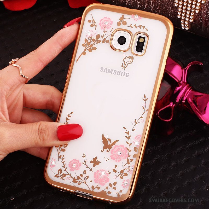 Etui Samsung Galaxy S6 Edge Cartoon Blå, Cover Samsung Galaxy S6 Edge Beskyttelse