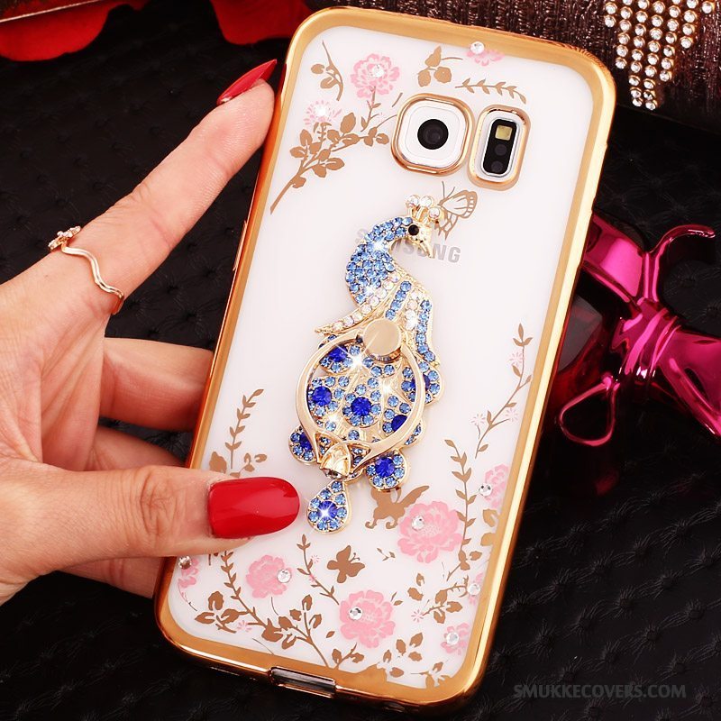 Etui Samsung Galaxy S6 Edge Cartoon Blå, Cover Samsung Galaxy S6 Edge Beskyttelse