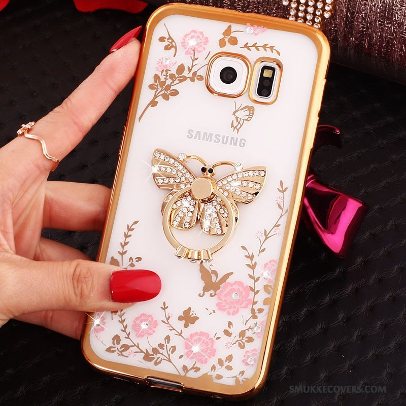 Etui Samsung Galaxy S6 Edge Cartoon Blå, Cover Samsung Galaxy S6 Edge Beskyttelse