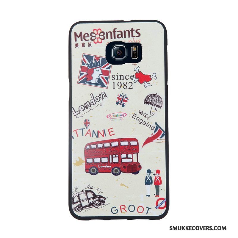 Etui Samsung Galaxy S6 Edge Cartoon Trend Telefon, Cover Samsung Galaxy S6 Edge Relief Blå