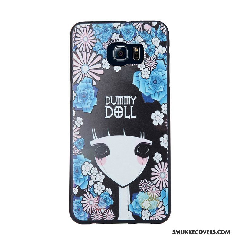 Etui Samsung Galaxy S6 Edge Cartoon Trend Telefon, Cover Samsung Galaxy S6 Edge Relief Blå