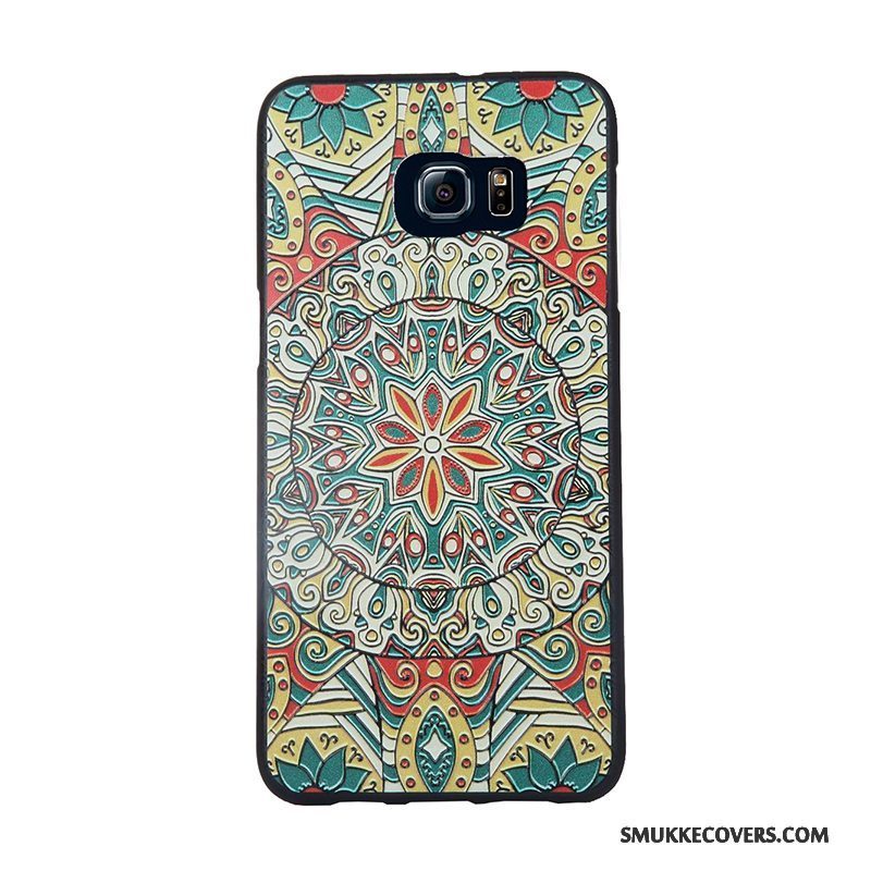 Etui Samsung Galaxy S6 Edge Cartoon Trend Telefon, Cover Samsung Galaxy S6 Edge Relief Blå