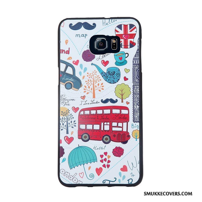 Etui Samsung Galaxy S6 Edge Cartoon Trend Telefon, Cover Samsung Galaxy S6 Edge Relief Blå