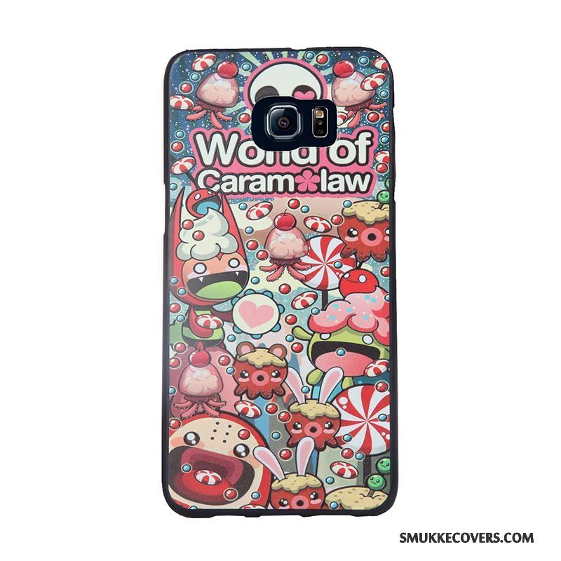 Etui Samsung Galaxy S6 Edge Cartoon Trend Telefon, Cover Samsung Galaxy S6 Edge Relief Blå