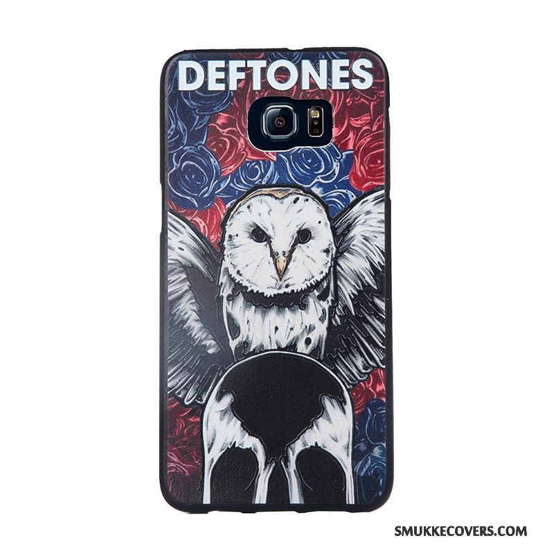 Etui Samsung Galaxy S6 Edge Cartoon Trend Telefon, Cover Samsung Galaxy S6 Edge Relief Blå