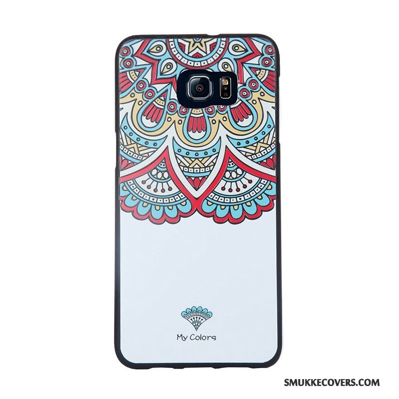 Etui Samsung Galaxy S6 Edge Cartoon Trend Telefon, Cover Samsung Galaxy S6 Edge Relief Blå