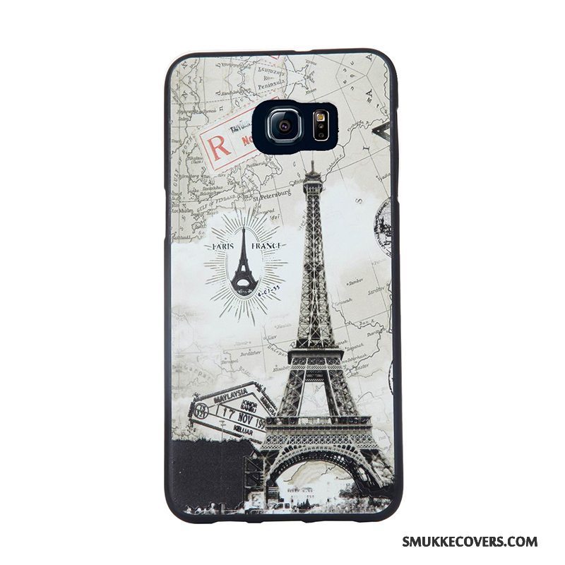 Etui Samsung Galaxy S6 Edge Cartoon Trend Telefon, Cover Samsung Galaxy S6 Edge Relief Blå