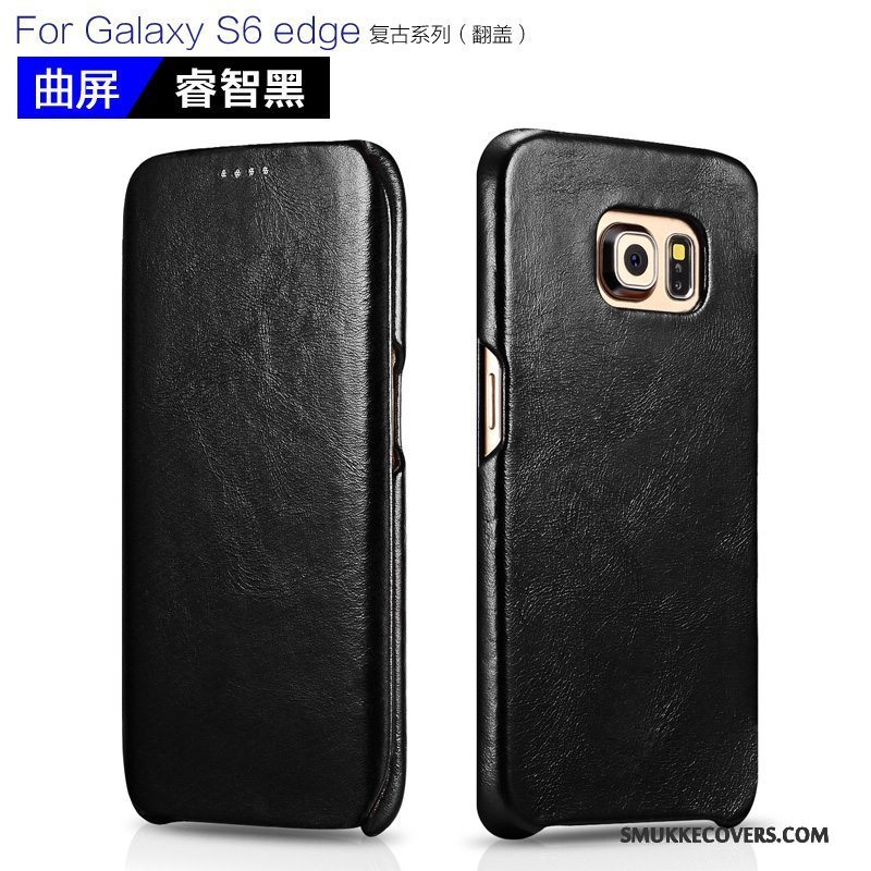 Etui Samsung Galaxy S6 Edge Læder , Cover Samsung Galaxy S6 Edge Folio