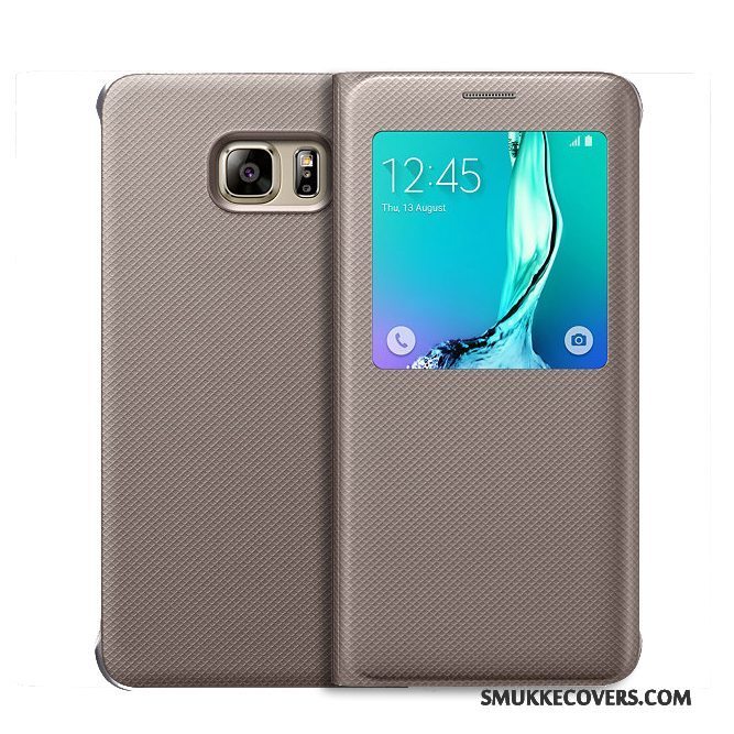 Etui Samsung Galaxy S6 Edge + Læder Hvid, Cover Samsung Galaxy S6 Edge + Beskyttelse