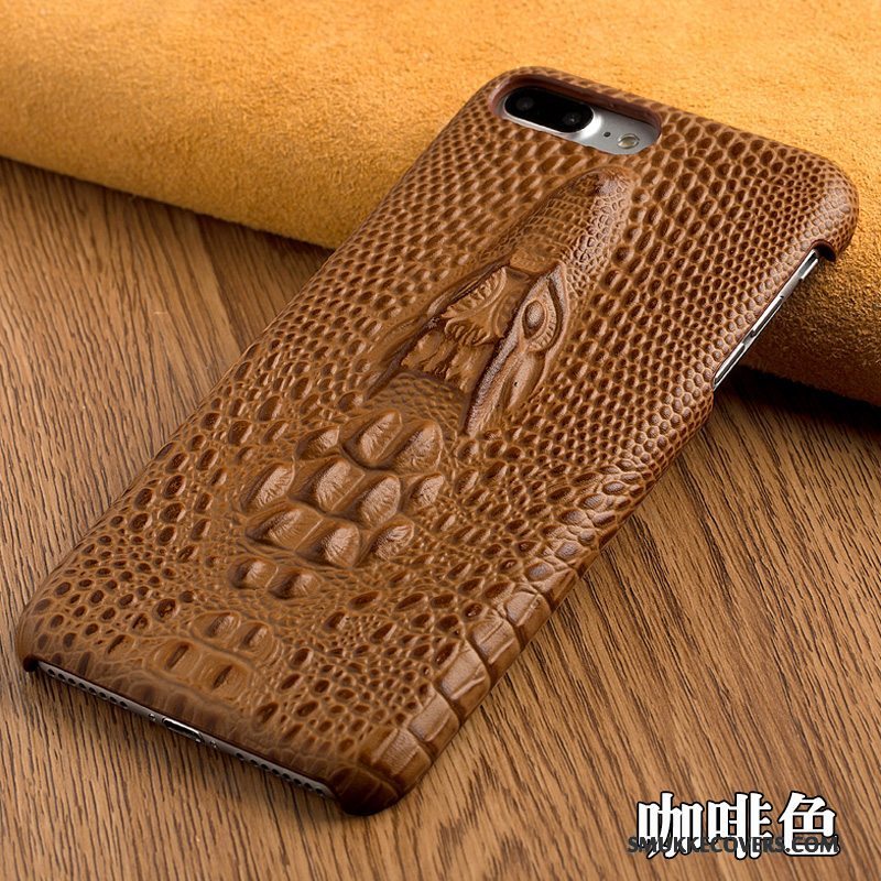 Etui Samsung Galaxy S6 Edge + Læder Krokodille Hård, Cover Samsung Galaxy S6 Edge + Beskyttelse Rød Telefon