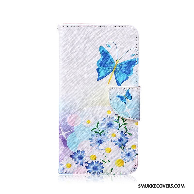 Etui Samsung Galaxy S6 Edge + Malet Blå Telefon, Cover Samsung Galaxy S6 Edge + Læder