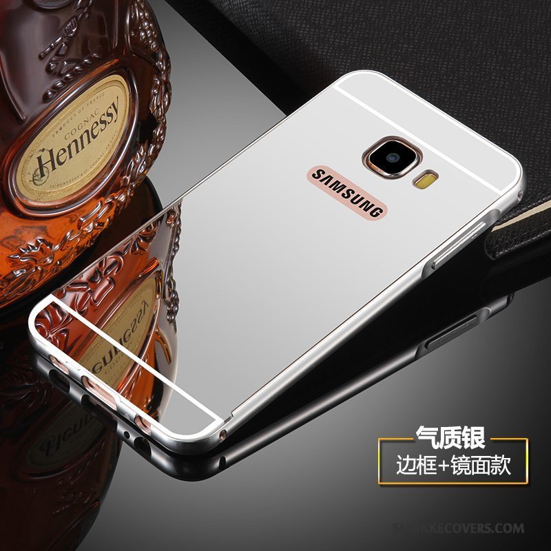 Etui Samsung Galaxy S6 Edge Metal Anti-fald Ramme, Cover Samsung Galaxy S6 Edge Beskyttelse Spejl Hård