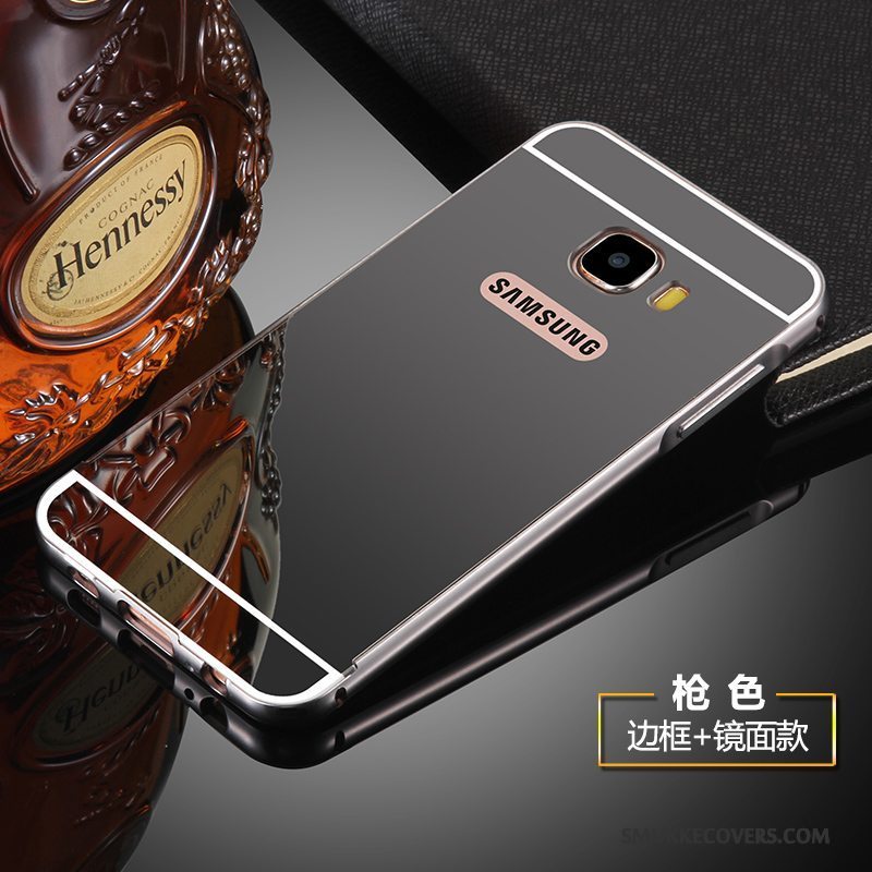 Etui Samsung Galaxy S6 Edge Metal Anti-fald Ramme, Cover Samsung Galaxy S6 Edge Beskyttelse Spejl Hård