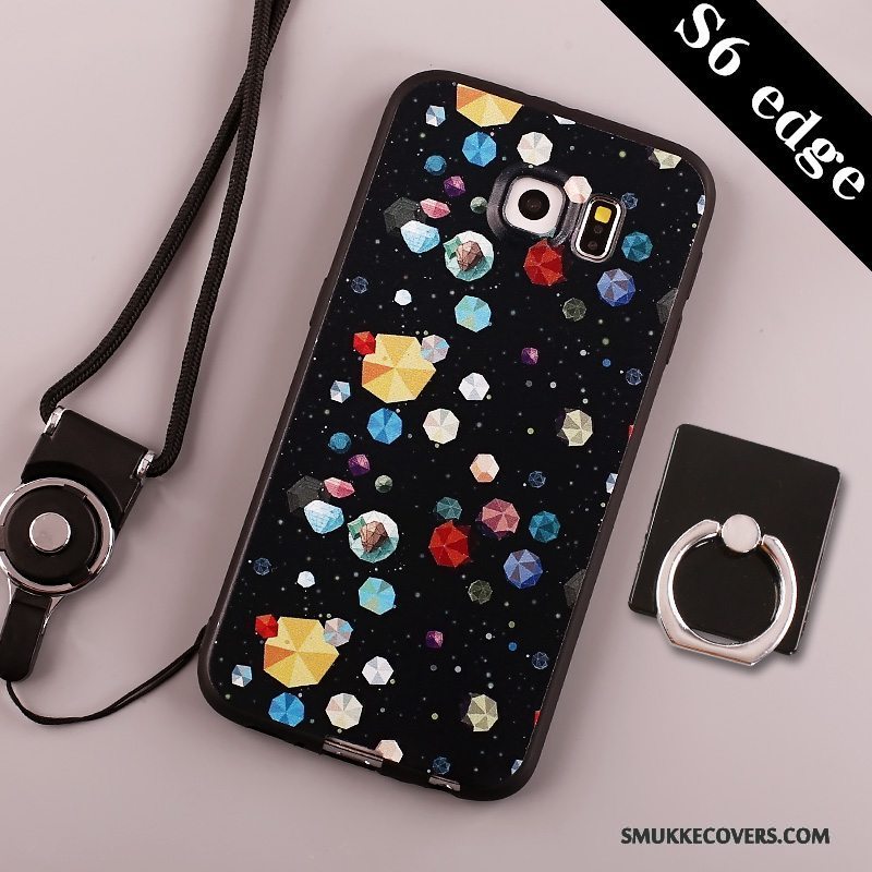 Etui Samsung Galaxy S6 Edge Silikone Hængende Ornamenter Telefon, Cover Samsung Galaxy S6 Edge Beskyttelse Anti-fald Lyse