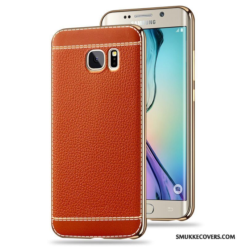Etui Samsung Galaxy S6 Edge Silikone Mønster Telefon, Cover Samsung Galaxy S6 Edge Tasker Belægning Rød