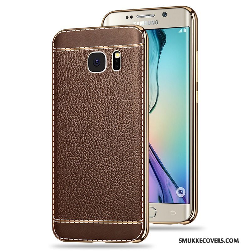 Etui Samsung Galaxy S6 Edge Silikone Mønster Telefon, Cover Samsung Galaxy S6 Edge Tasker Belægning Rød