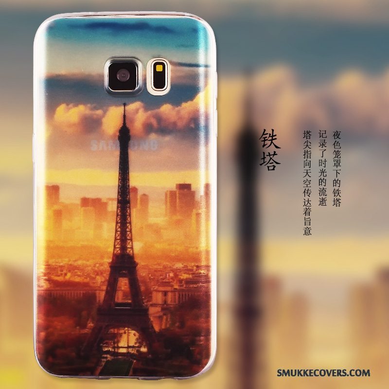 Etui Samsung Galaxy S6 Edge + Silikone Tynd Lyserød, Cover Samsung Galaxy S6 Edge + Beskyttelse