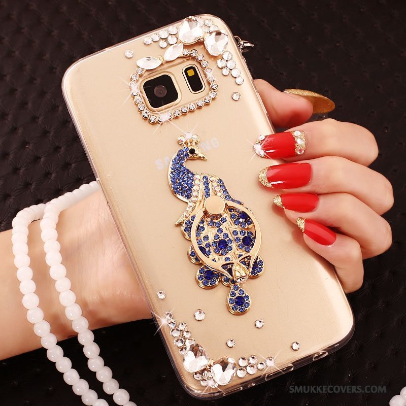 Etui Samsung Galaxy S6 Edge Strass Trend Guld, Cover Samsung Galaxy S6 Edge Beskyttelse Telefon