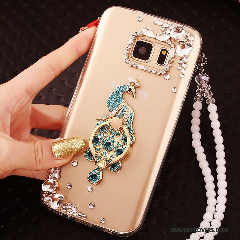 Etui Samsung Galaxy S6 Edge Strass Trend Guld, Cover Samsung Galaxy S6 Edge Beskyttelse Telefon