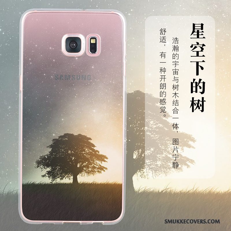 Etui Samsung Galaxy S6 Edge Tasker Anti-fald Telefon, Cover Samsung Galaxy S6 Edge Silikone Blå