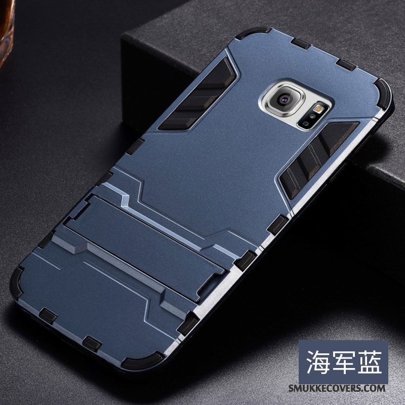 Etui Samsung Galaxy S6 Edge Tasker Sølv Telefon, Cover Samsung Galaxy S6 Edge Anti-fald Trend